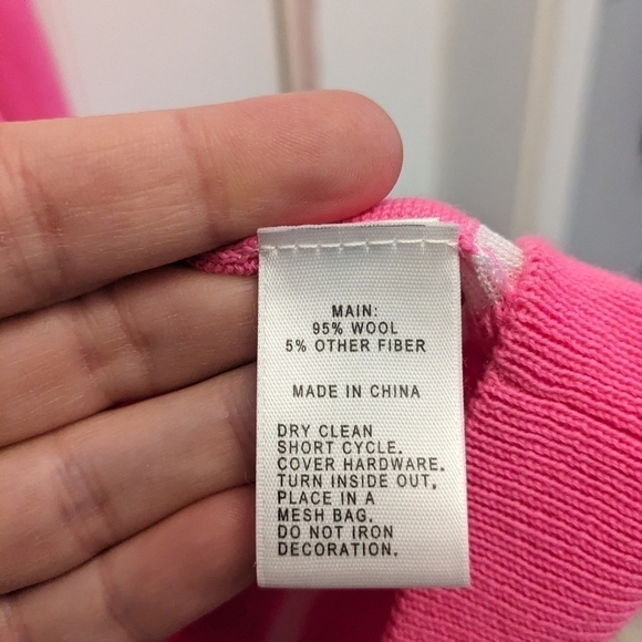 St. John Barbie Pink Wool Cardigan Sweater - Picture 3 of 5